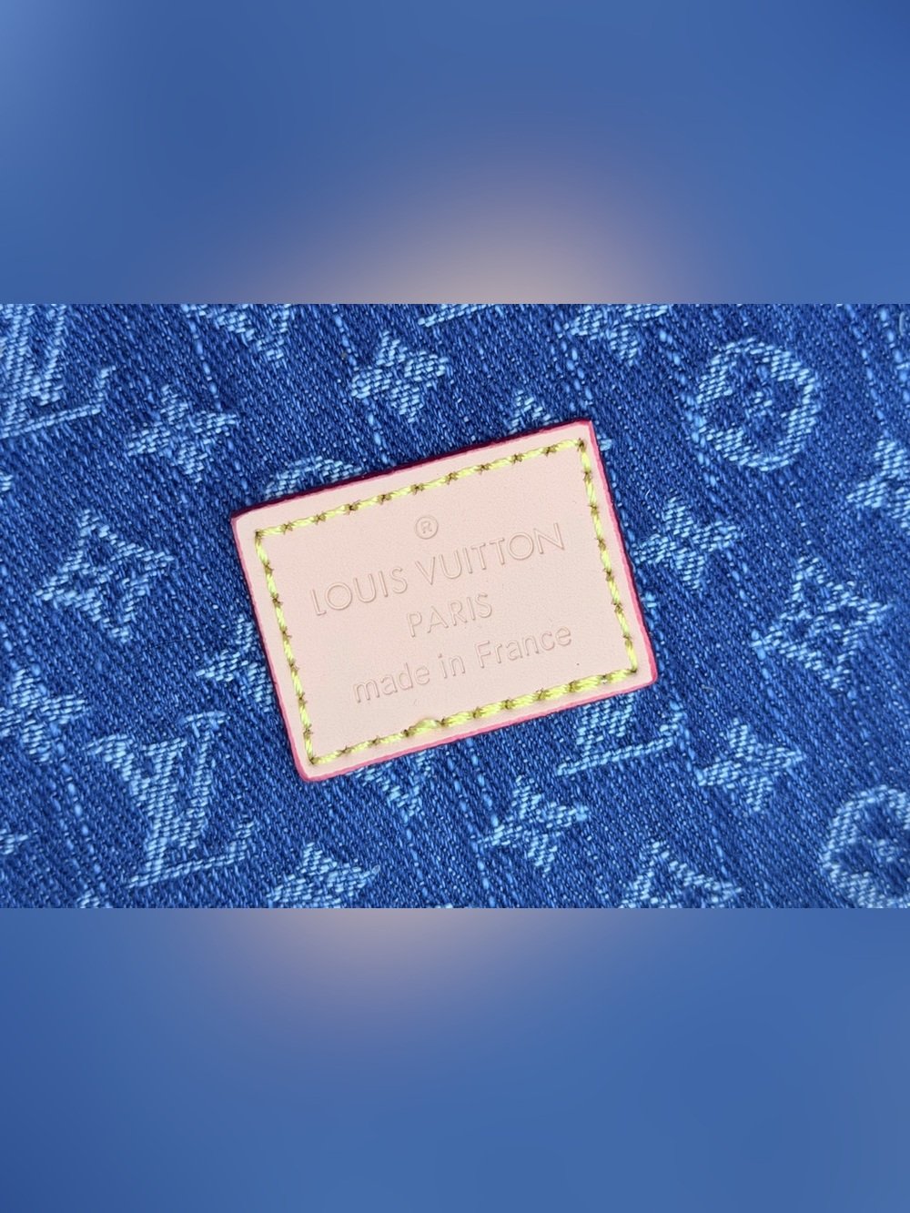 FULL SET Source Unknown Louis Vuitton Blue Denim All In One BB Bucket Bag/Pouch - Picture 13 of 16